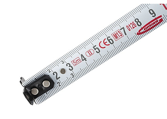 Рулетка "Doppelhaken", 5 м x 19 мм, двухст. зацеп, Нейлон, двухст. шкала, авт. фикс. Gross - фото 2