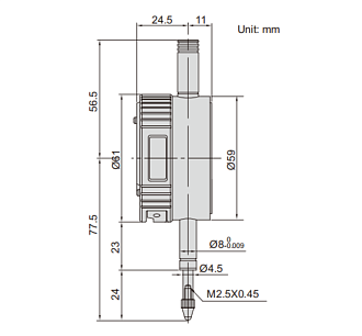 Индикатор ИЧЦ 12.7мм/0.5" дел 0.001мм/0.00005" влагозащ IP54, INSIZE - фото 2