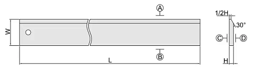 Фото 1 товара Линейка поверочная ШП-610 мм со скошенной кромкой INSIZE