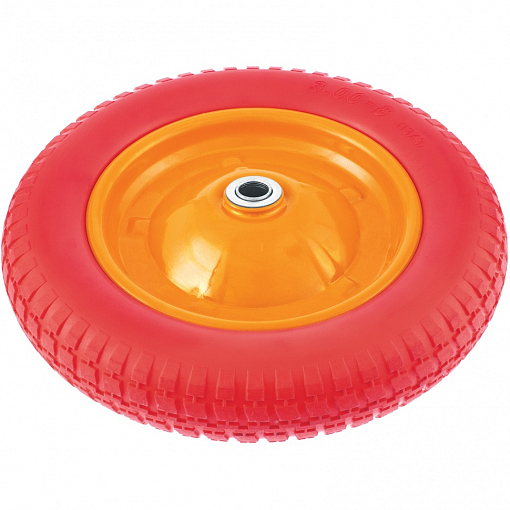 Фото 0 товара Колесо полиуретановое 3.00-8, длина оси 90 мм, подшипник 16 мм PalisaD