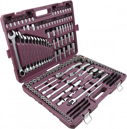 Фото 2 товара Набор инструмента универсальный 1/4", 3/8", 1/2"DR, 217 предметов, THORVIK