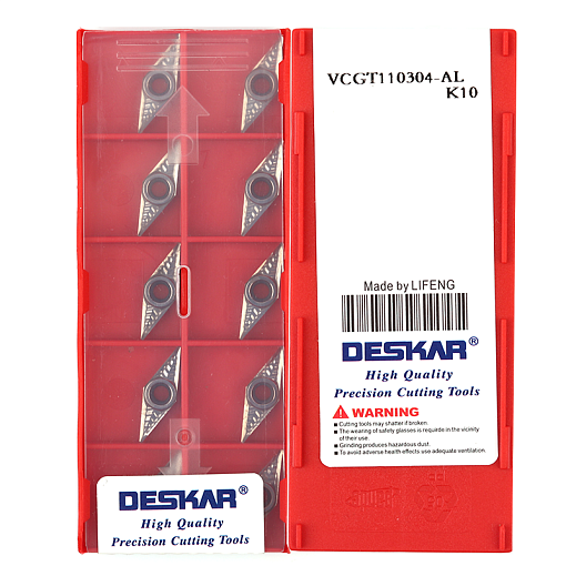 Фото 5 товара VCGT110304 AL K10 токарная пластина Deskar