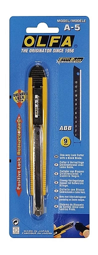 Фото 4 товара OLFA 9 мм, сегментированное лезвие, AUTOLOCK, Нож безопасный OL-A-5