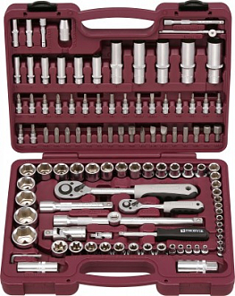 Универсальный набор инструментов 1/4", 1/2"DR (108 предмета) THORVIK арт. UTS0108 - фото 2