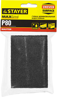 Губка шлифовальная STAYER 100х68х26мм, Р80, четырехсторонняя, 3560-2_z01 - фото 2