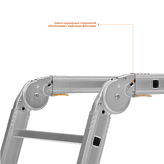 Подмости СИБИН ПРП-36 38845 150 кг, 3 x 6 x 3 ступени, алюминиевые, складные с колесами и съемной площадкой, профессиональные рабочие  - фото 4