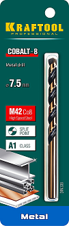 Сверло по металлу 29656-7.5 Pro KRAFTOOL 7.5 х 117 мм, HSS-Co (8%), класс A - фото 3