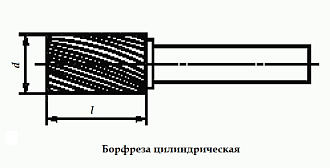 Борфреза цилиндрическая тип A 4,0 твердосплавная ВК8 - фото 3