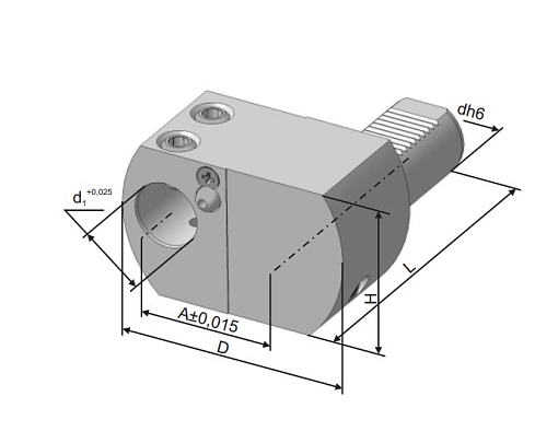 Фото 2 товара Резцедержатель для инструмента с ц/х для расточных резцов E8-50х32 левый БЗСП