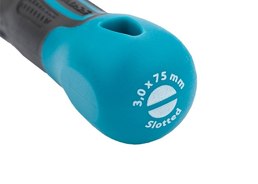 Фото 3 товара Отвертка SL3 x 75 мм, S2, трехкомп. рукоятка Gross