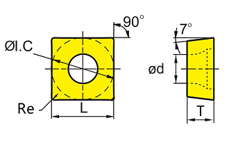 SCMT09T308-NN KT6119 пластина по сверхтвердым материалам - фото 2