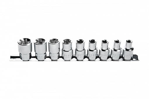 Фото 0 товара Набор торцевых головок Torx 1/2", 9 шт. HOEGERT