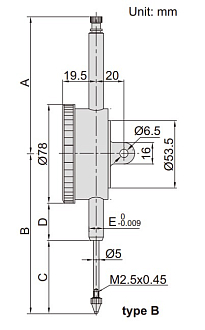 Индикатор ИЧ 100.0мм, 0.01мм противоуд, INSIZE - фото 2