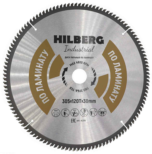 Фото 0 товара Диск пильный Hilberg Industrial Ламинат 305*30*120Т