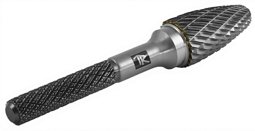 Фото 2 товара Борфреза твердосплавная гиперболическая, тип F, 12 мм, двойная насечка, в боксе, THORVIK