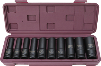 Набор головок торцевых ударных глубоких 1/2"DR, 10-24 мм, 10 предметов, THORVIK - фото 1