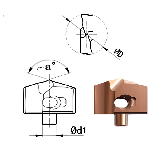 Фото 1 товара HCD 26.3 головка сменная для корпусного сверла Deskar