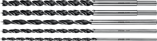 Фото 0 товара Набор спиральных сверл по дереву "Maxdrill" STAYER 5 шт., ? 6-8-10-12-14 мм, 2943-300-H5_z01 Master
