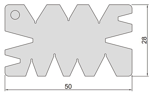 Фото 1 товара Шаблон стальной (для контроля угла заточки), INSIZE