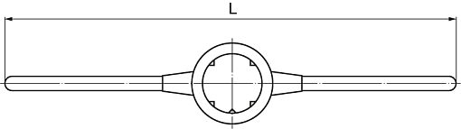 Фото 2 товара Вороток-держатель для плашек круглых ручных Ф20х5 мм, THORVIK