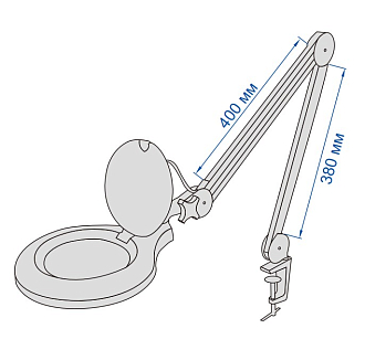 Лупа увеличительная настольная (с подсветкой), INSIZE - фото 2