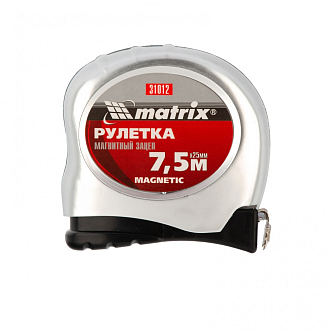 Рулетка Magnetic, 7,5 м х 25 мм, магн. зацеп Matrix - фото 1