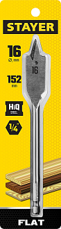 Сверло по дереву перовое 2950-16_z01 Master STAYER FLAT 16x152мм - фото 2