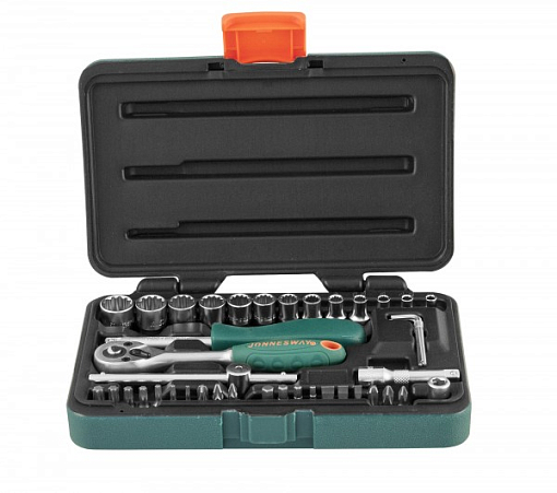 Фото 0 товара Набор головок торцевых 1/4"DR Super Tech, 41 предмет, Jonnesway