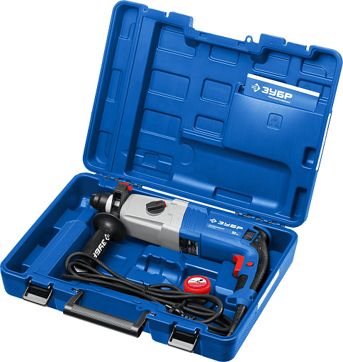 Фото 5 товара Перфоратор горизонтальный ЗУБР 1100 Вт, 0-920 об/мин, 0-5100 уд/мин, кейс, ЗП-32-1100 К Профессионал