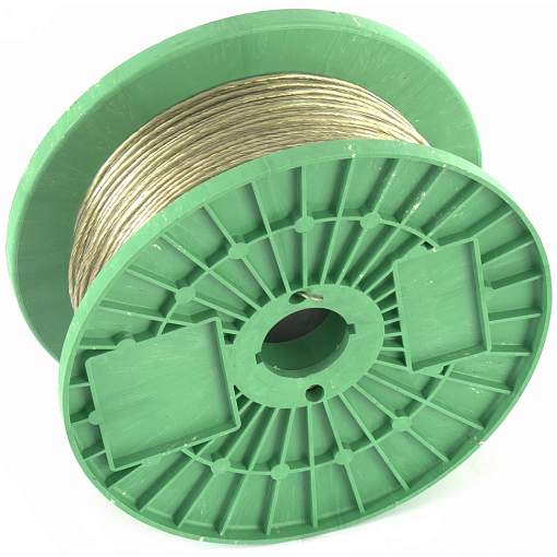 Фото 0 товара Трос металлополимер. прозрачный ПР-2.5, толщина 2,5 мм, катушка 200 метров Россия Сибртех