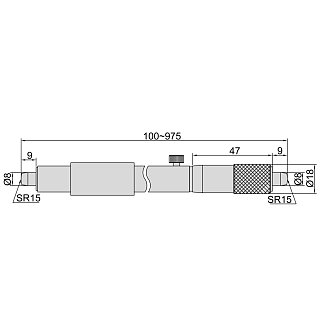 Нутромер НМ- 350 (325- 350мм деление 0.01мм), INSIZE - фото 2