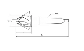 Зенковка 22х60 к/х z=6 Sekira - фото 2