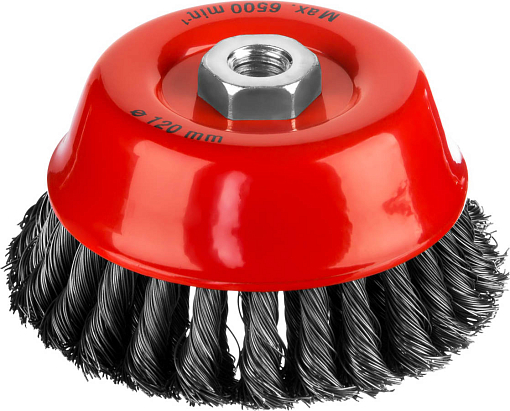 Фото 0 товара Щетка-крацовка чашечная для УШМ MIRAX 35104-120-2 d 120 мм