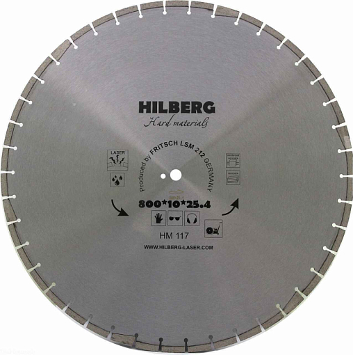 Фото 0 товара Диск алмазный отрезной 800*25,4 Hilberg Hard Materials Лазер