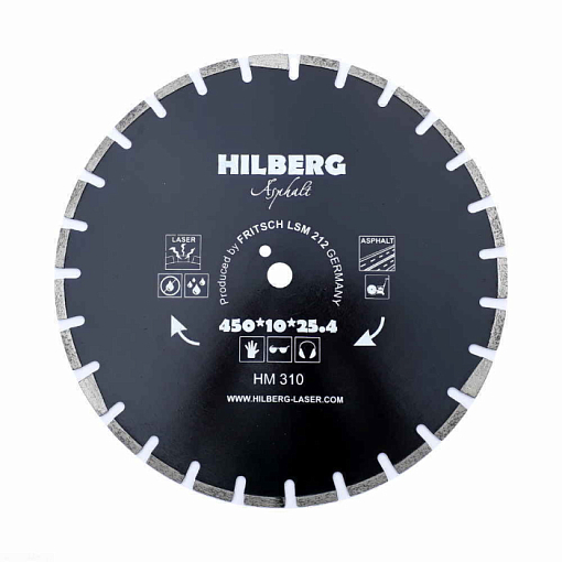 Фото 0 товара Диск алмазный отрезной 450*25,4 Hilberg Hard Materials Лазер асфальт