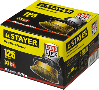 Щетка чашечная для УШМ 125 мм STAYER 125 мм, 35125-125 - фото 2