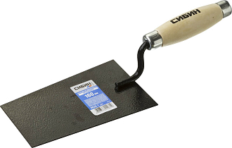 Кельма отделочника СИБИН 175х110х90 мм, стальная, деревянная ручка, 0820-1_z01 - фото 3