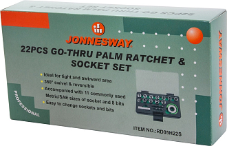 Головки торцевые SPLINE М4-13 с дисковым трещоточным механизмом и аксессуарами в наборе, 22 предмета, Jonnesway - фото 4