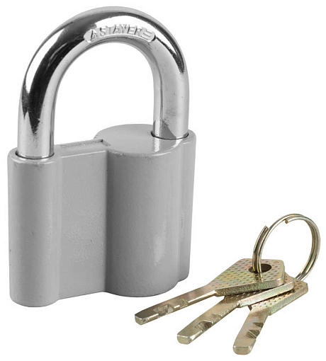 Фото 0 товара Замок навесной STAYER 37148-60 55х27х43,5 мм, дисковый механизм секрета