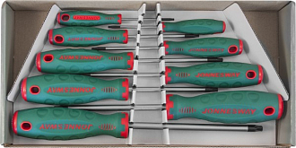 Набор отверток стержневых TORX® ANTI-SLIP GRIP, 9 предметов, Jonnesway - фото 1