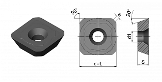 Пластина фрезерная SPHX120408T21 HR52522B - фото 1