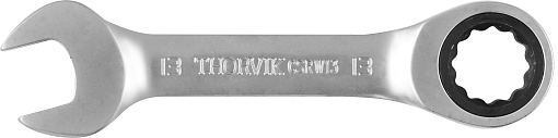 Фото 0 товара Ключ гаечный комбинированный трещоточный короткий, 13 мм, THORVIK