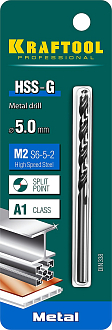 Сверло по металлу 29651-5 Pro KRAFTOOL 5 х 86 мм, HSS-G, сталь М2 (S6-5-2), класс A - фото 3