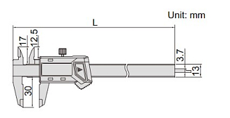 Штангенциркуль Шцц- 100 (0.01мм/0.0005") вылет губок 30мм, INSIZE - фото 2