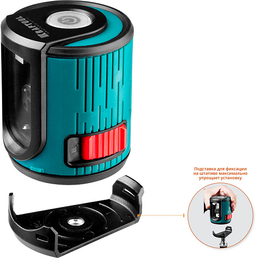 Фото 2 товара Линейный лазерный нивелир с держателем в кейсе KRAFTOOL CL-20 5 34700-5 Professional