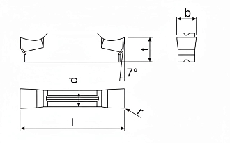 MGGN140 JM LF6018 пластина для отрезки и точения канавок Deskar - фото 2