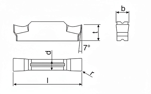 Фото 1 товара MGGN140 JM LF6018 пластина для отрезки и точения канавок Deskar