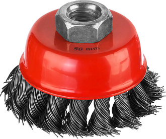 Щетка-крацовка чашечная для УШМ MIRAX 35104-080 d 80 мм - фото 1