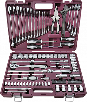 Набор инструмента универсальный 1/4", 1/2"DR, 101 предмет, THORVIK - фото 2