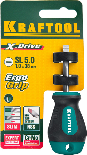 Фото 3 товара Отвертка SL5.5х38 мм, слесарная, Kraftool